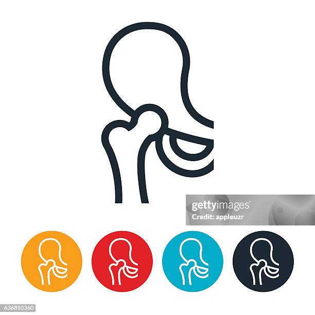 human hip bones icon - hip bone stock illustrations