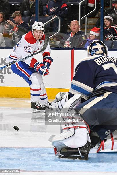 Brian Flynn of the Montreal Canadiens skates against the Columbus Blue Jackets on December 23, 2016 at Nationwide Arena in Columbus, Ohio.