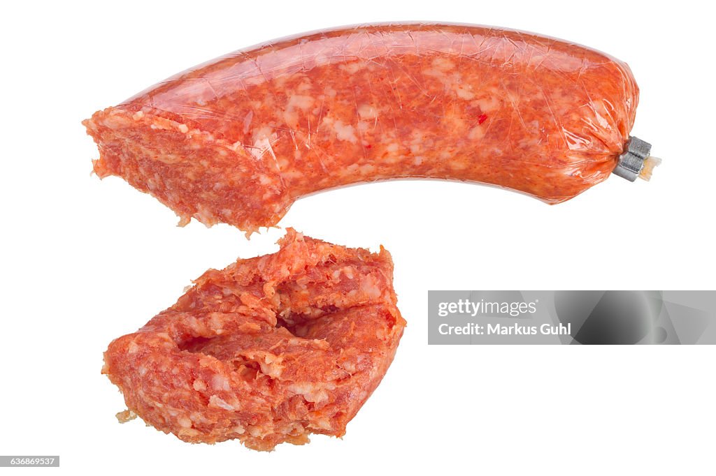 Raw smoked sausage