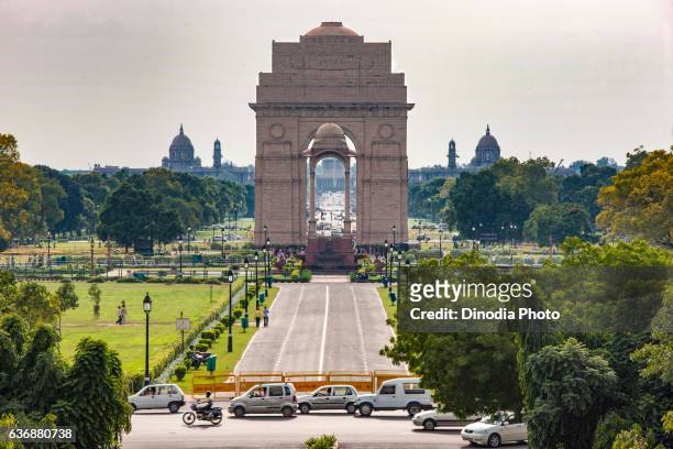 india gate, new delhi, india, asia - delhi monuments stock pictures, royalty-free photos & images