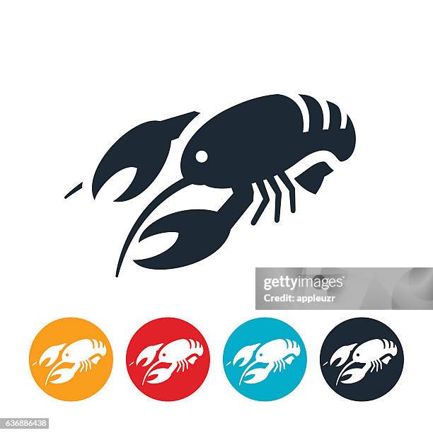 stockillustraties, clipart, cartoons en iconen met lobster icon - lobster seafood