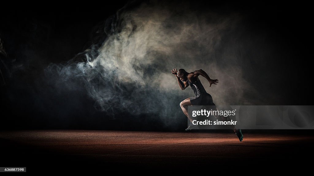 Athlete running