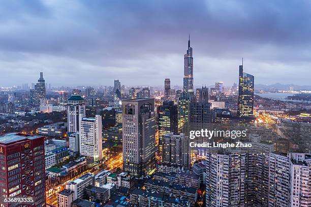 nanjing cityscape,china - nanjing stock-fotos und bilder