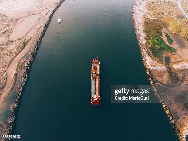 ship in the river - barge stock pictures, royalty-free photos & images