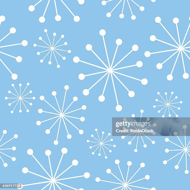 blue and white mid century pattern - 1950 2016 stock illustrations