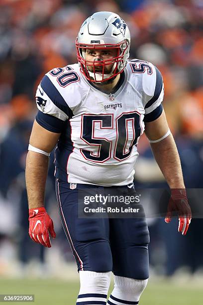 Rob Ninkovich of the New England Patriots in action during the game against the Denver Broncos at Sports Authority Field At Mile High on December 16,...