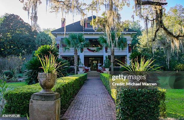 mansão herlong em micanopy, flórida - gainesville florida - fotografias e filmes do acervo