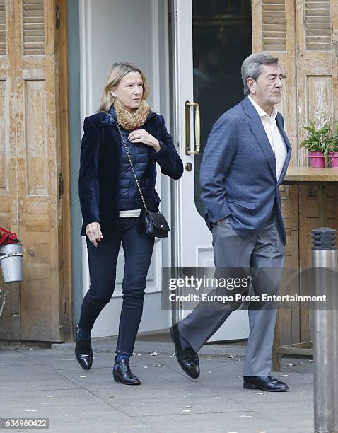 Alfonso Cortina and Miriam Lapique are seen on December 18, 2016 in Madrid, Spain.