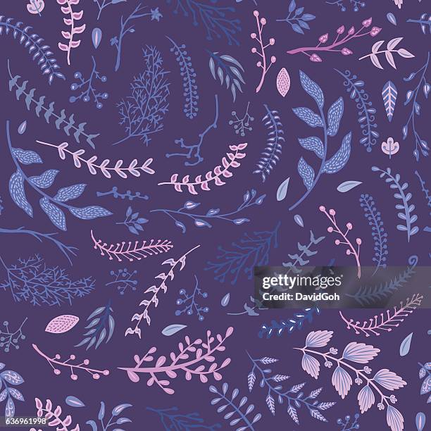 seamless floral pattern - maroon flowers stock illustrations