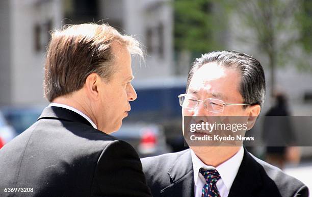 United States - Photo shows Wu Dawei , Chinese special representative for Korean Peninsula affairs, and Glyn Davies, U.S. Special representative for...