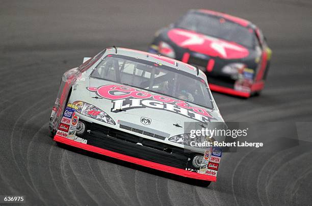 Sterling Marlin who drives a Dodge Intrepid for Chip Ganassi Racing takes the lead during the UAW Diamler-Chrysler 400, part of the Winston Cup...