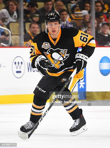 Steve Oleksy of the Pittsburgh Penguins skates against the New Jersey Devils at PPG Paints Arena on December 23, 2016 in Pittsburgh, Pennsylvania.