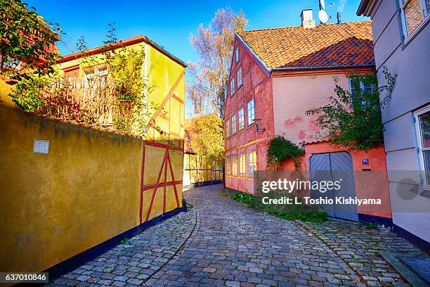 colorful helsingor, denmark - helsingør stock-fotos und bilder