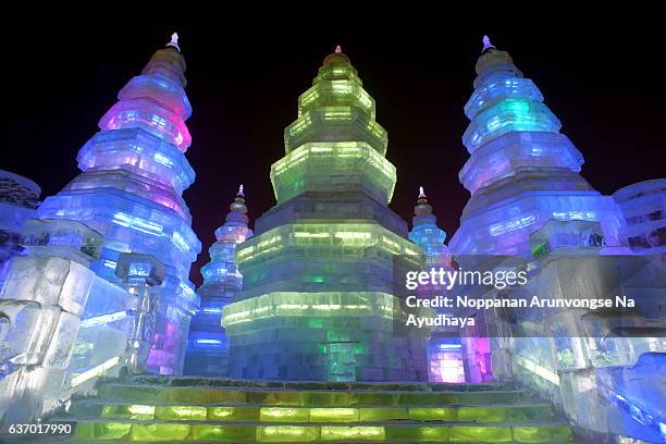 harbin snow&ice festival 2013 - harbin stock pictures, royalty-free photos & images