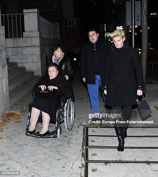 Maria Zurita and her mother Princess Margarita attend Countess of Montarco Charo Palacios funeral at San Agustin church