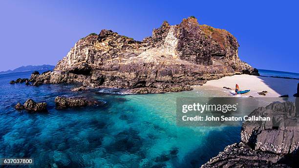 sea kayaking in the mergui archipelago - myanmar mergui stock pictures, royalty-free photos & images