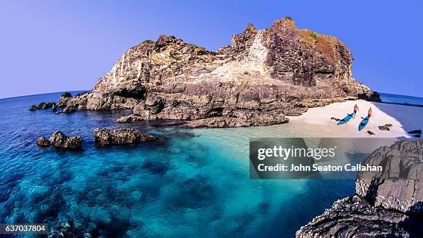 sea kayaking in the mergui archipelago - myanmar mergui stock pictures, royalty-free photos & images