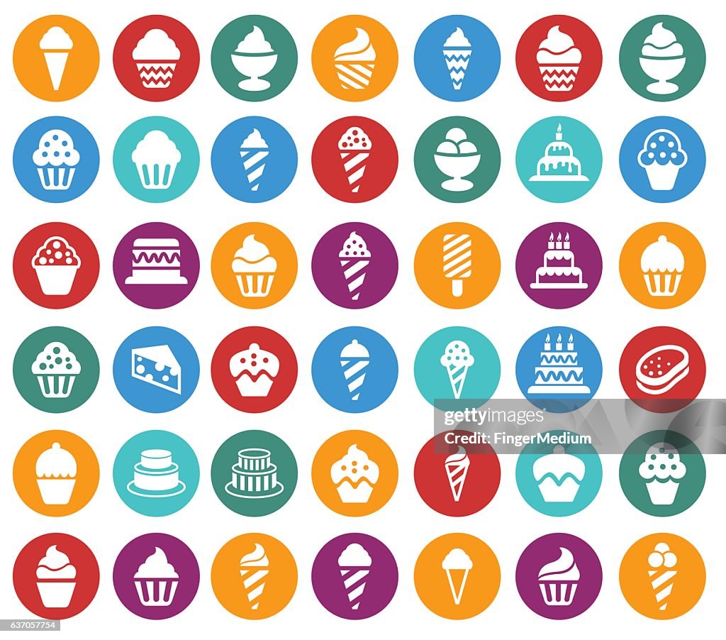 Cakes and Cupcakes icon set