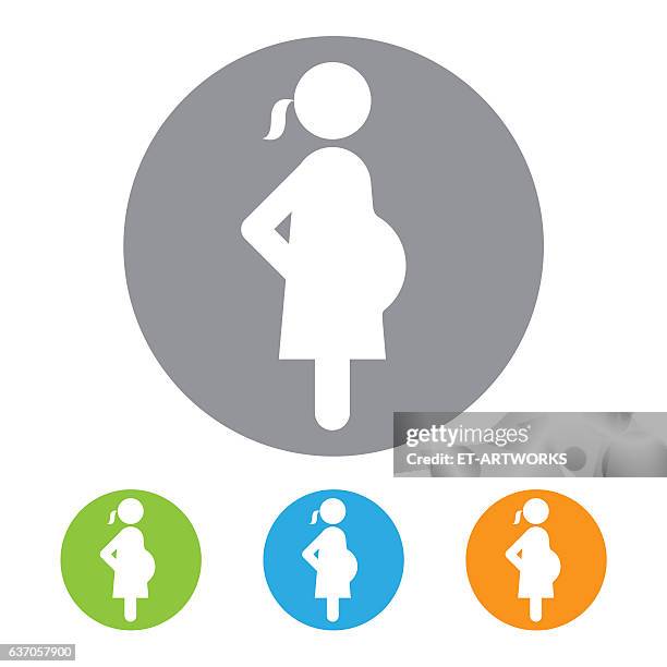 pregnancy icon - stick figure woman stock illustrations