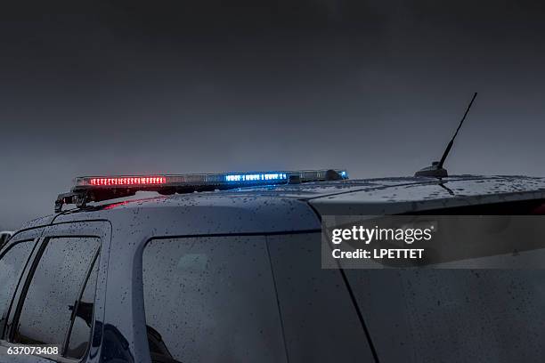 mount charleston winter storm police road block - highway patrol stock pictures, royalty-free photos & images