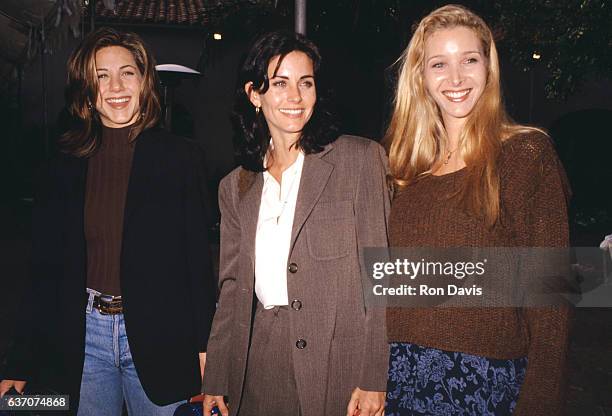 American actress and producer, Jennifer Aniston, American actress, director, and producer, Courteney Cox and American actress, comedian, writer, and...