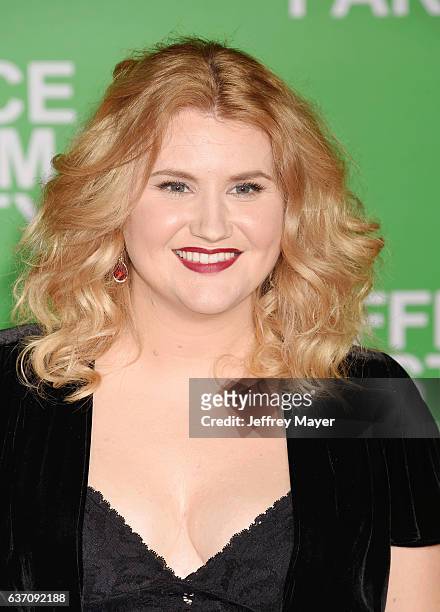 Actress Jillian Bell arrives at the Premiere Of Paramount Pictures' 'Office Christmas Party' at Regency Village Theatre on December 7, 2016 in...