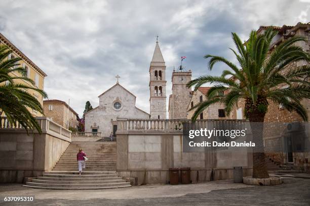 the parish church of st. peter - zagreb stock pictures, royalty-free photos & images
