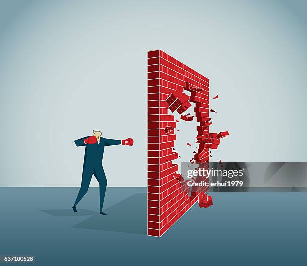 punch - punching wall stock illustrations