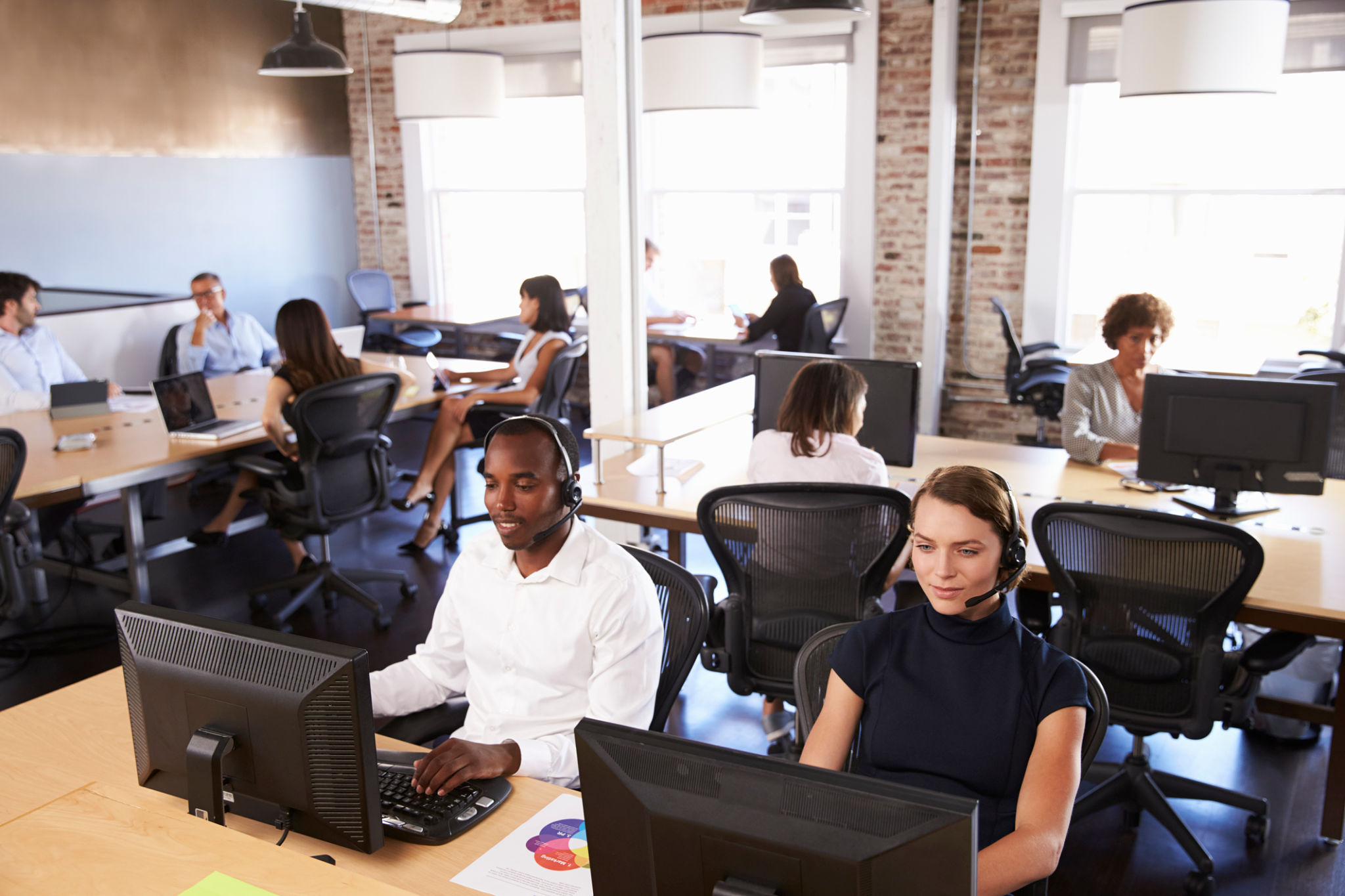 busy call center