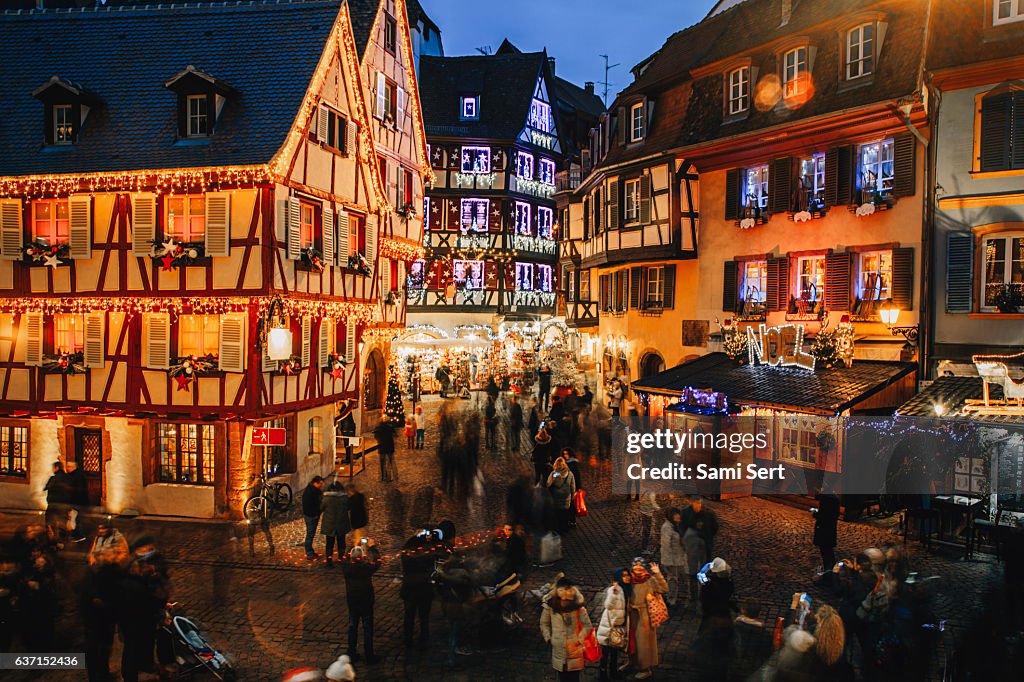 Weihnachtszeit in Colmar, Elsass, Frankreich