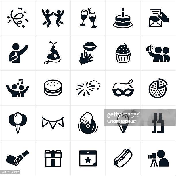 celebration icons - dancing hotdogs stock illustrations