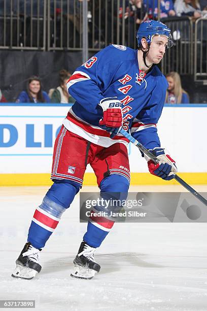 Kevin Hayes of the New York Rangers skates against the Ottawa Senators at Madison Square Garden on December 27, 2016 in New York City. The New York...