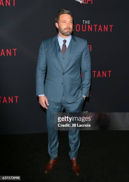 Ben Affleck attends the premiere of Warner Bros Pictures' 'The Accountant' at TCL Chinese Theatre on October 10, 2016 in Hollywood, California.
