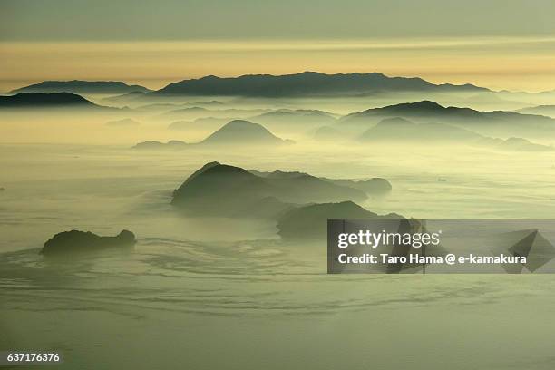 islands in seto inland sea - matsuyama ehime stock pictures, royalty-free photos & images