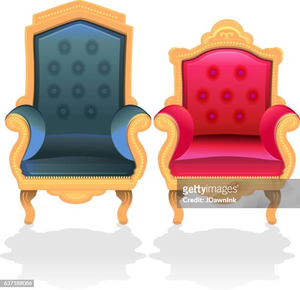 Antique Throne Chairs For King And Queen High-Res Vector Graphic - Getty  Images
