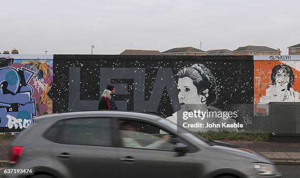 New piece of street art paying tribute to the late Carrie Fisher as Princess Leia from Star Wars has appeared on Southend seafront by local artist...