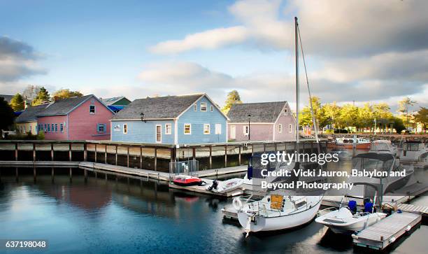 charlottown harbour in prince edward island - prince edward island stock pictures, royalty-free photos & images