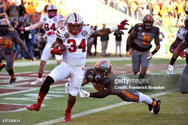 Terrell Newby of the Nebraska Cornhuskers plays against the University of Tennessee Volunteers during the Franklin American Mortgage Music City Bowl...