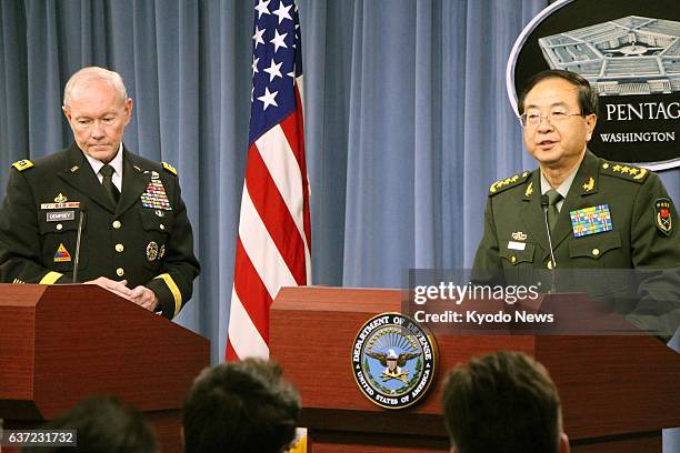 United States - Gen. Fang Fenghui , chief of the General Staff of the People's Liberation Army of China, and Gen. Martin Dempsey, chairman of the...