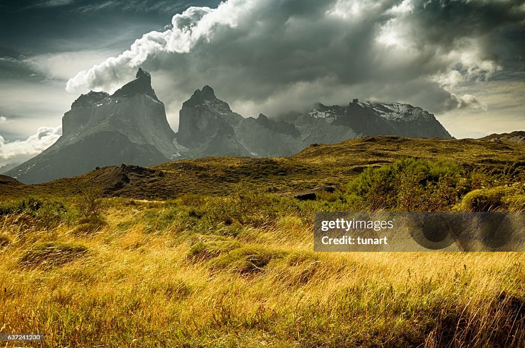 Landscape in Torres Del Paine National Park, Patagonia, Chile