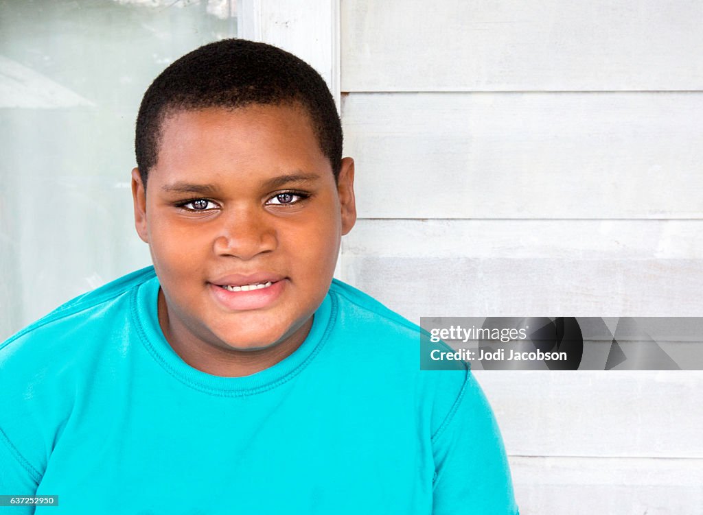 Series:Pre-adolescent Honduran boy with large build