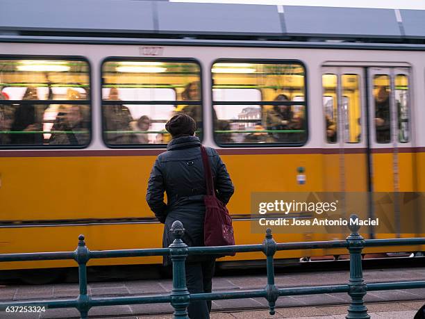 commuter in budapest - budapest people stock pictures, royalty-free photos & images