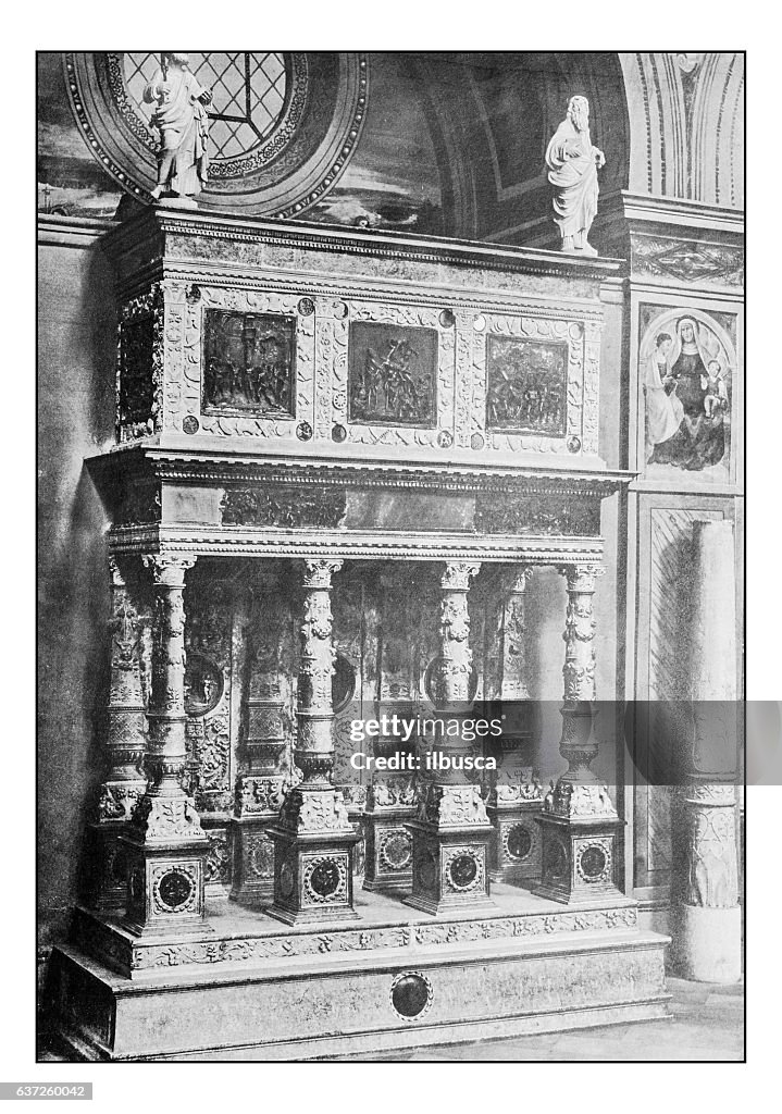 Photographies antiques imprimées d’Italie: Lombardie et Émilie, Brescia, Monument
