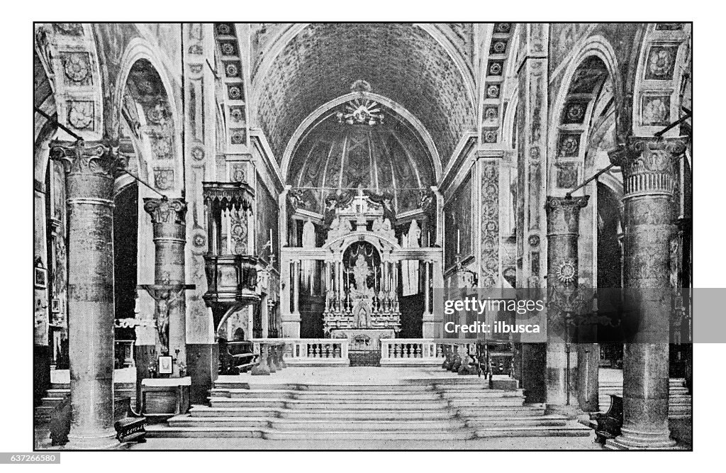 Antique dotprinted photographs of Italy: Veneto, Verona