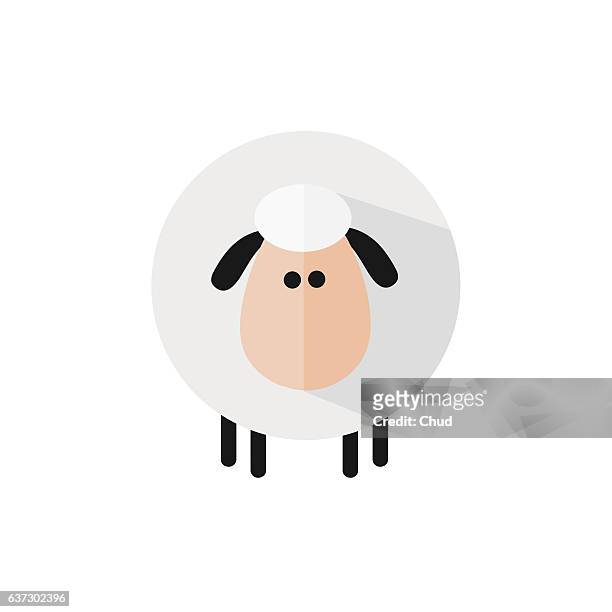 funny sheep - sheep illustration stock-grafiken, -clipart, -cartoons und -symbole