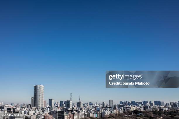 cityscape of tokyo - mitt på dagen bildbanksfoton och bilder