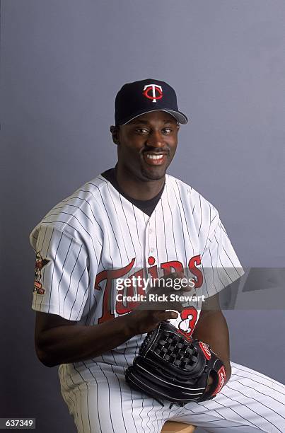 Latroy Hawkins of the Minnesota Twins poses for a studio portrait during Spring Training at Lee County Stadium in Ft. Myers, Florida.Mandatory...