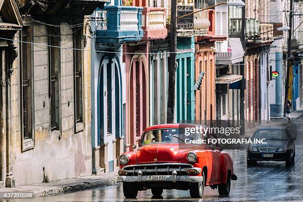 red american in havana - havana door stock pictures, royalty-free photos & images