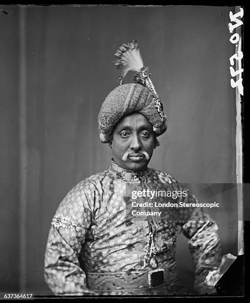 Member of the Indian nobility, London, circa 1890.