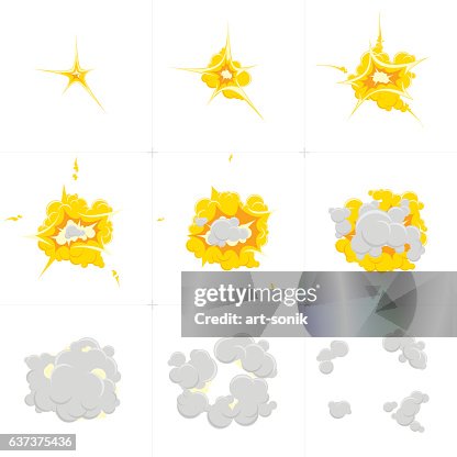 Paper Explosion Animation Animation Explosion On White High-Res Vector Graphic - Getty Images